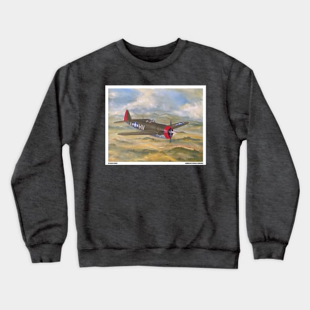 P47 WW2 Plane Crewneck Sweatshirt by Airbrush World